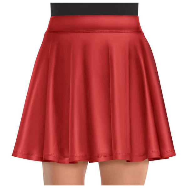 Skirt Mettallic Red Flare