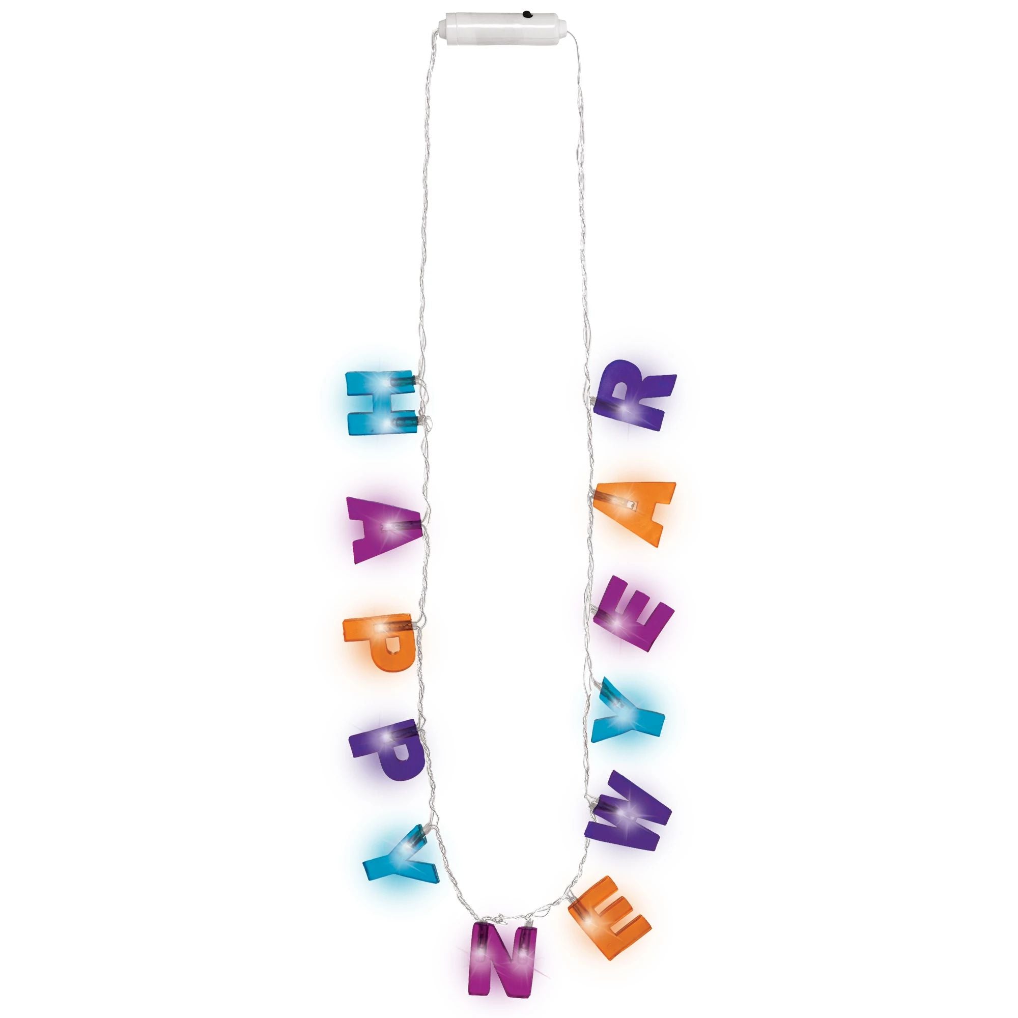 Happy New Year Light Up Necklace - Colorful