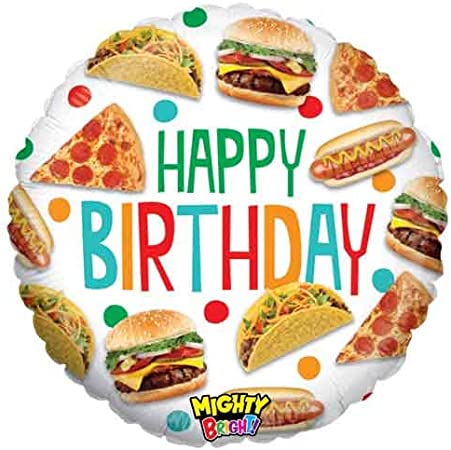 Mighty Food Birthday Mylar Balloon 21"