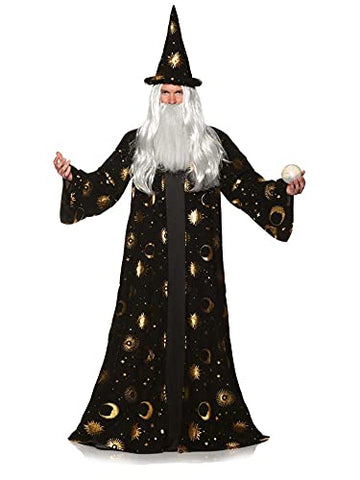 Wizard Robe Celestial Black One Size