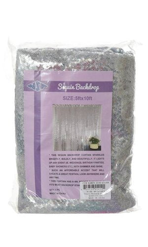 Sequin Backdrop - Siilver