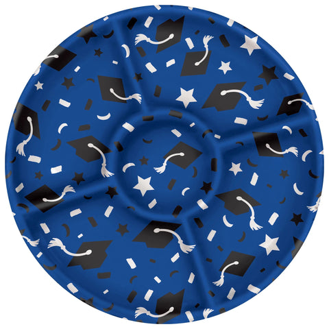 Tray Round Graduation Blue