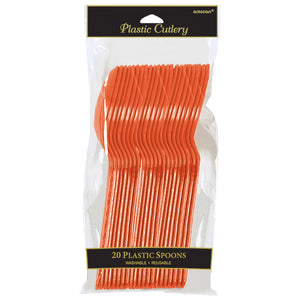 Plastic Spoons - Orange Peel - 20CT