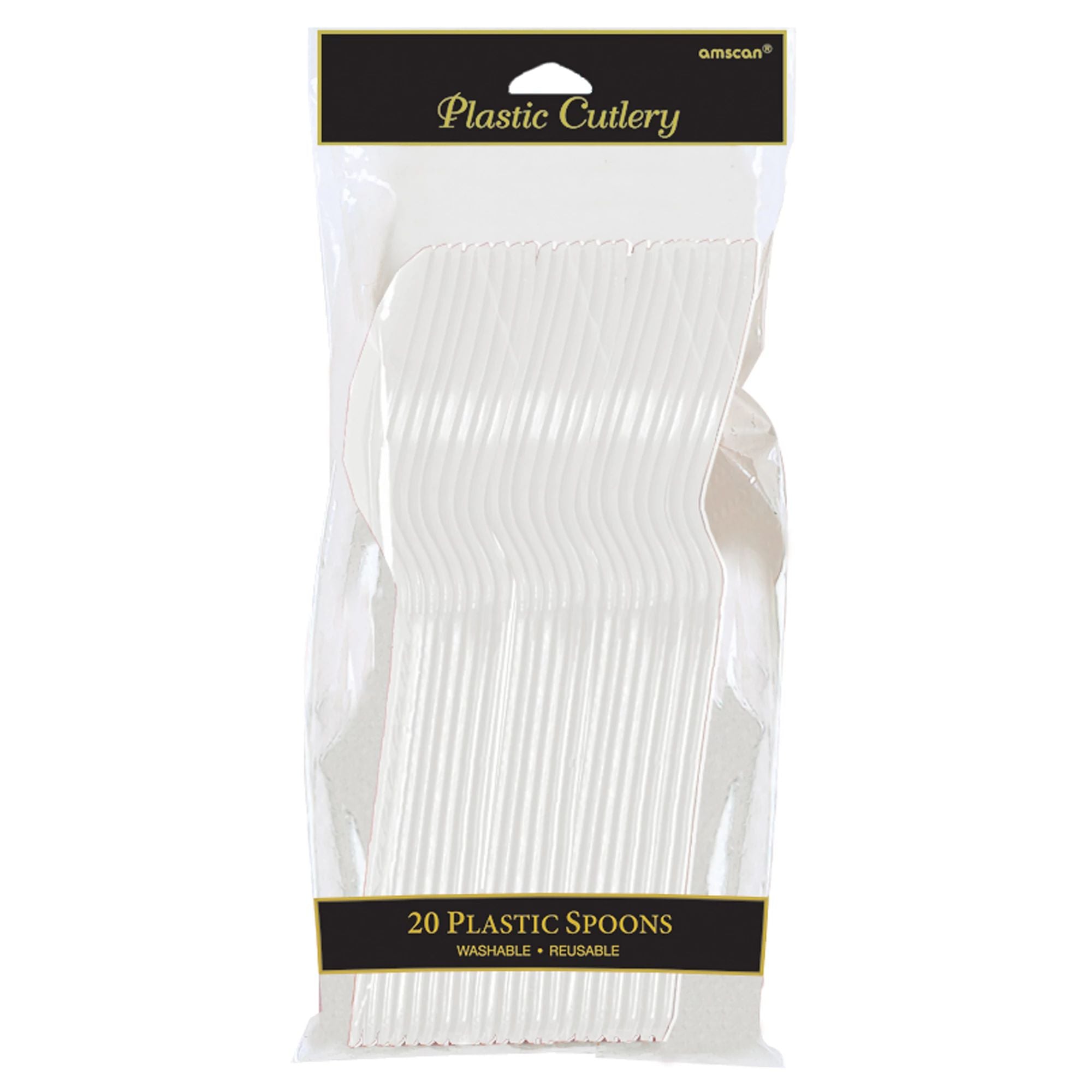 Plastic Spoons - Frosty White - 24CT
