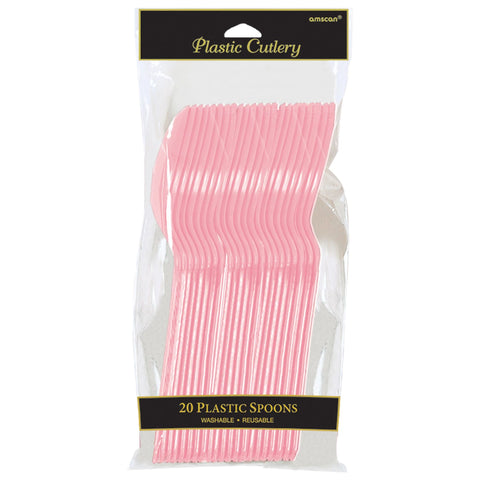 Plastic Spoons - New Pink - 20CT