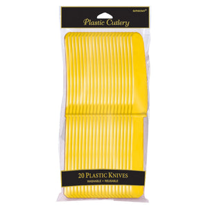 Plastic Knives - Sunshine Yellow - 20CT