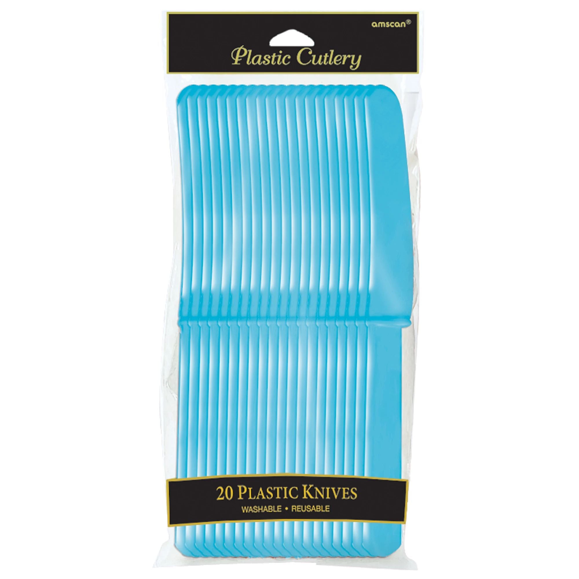 Plastic Knives - Caribbean Blue - 24CT