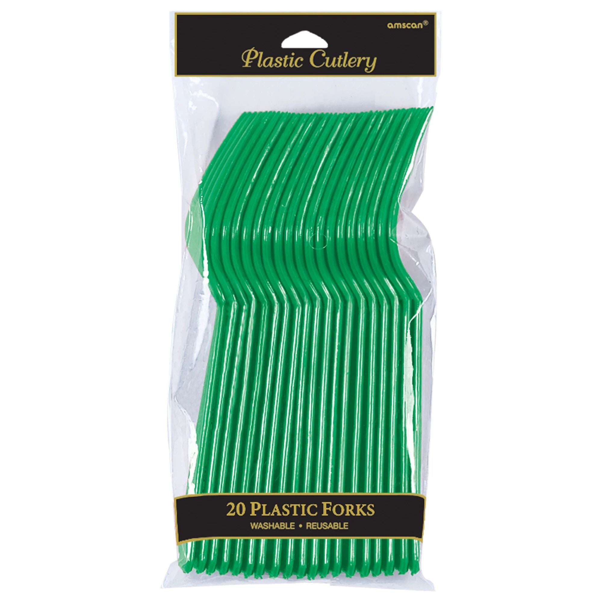 Plastic Forks - Festive Green - 20CT