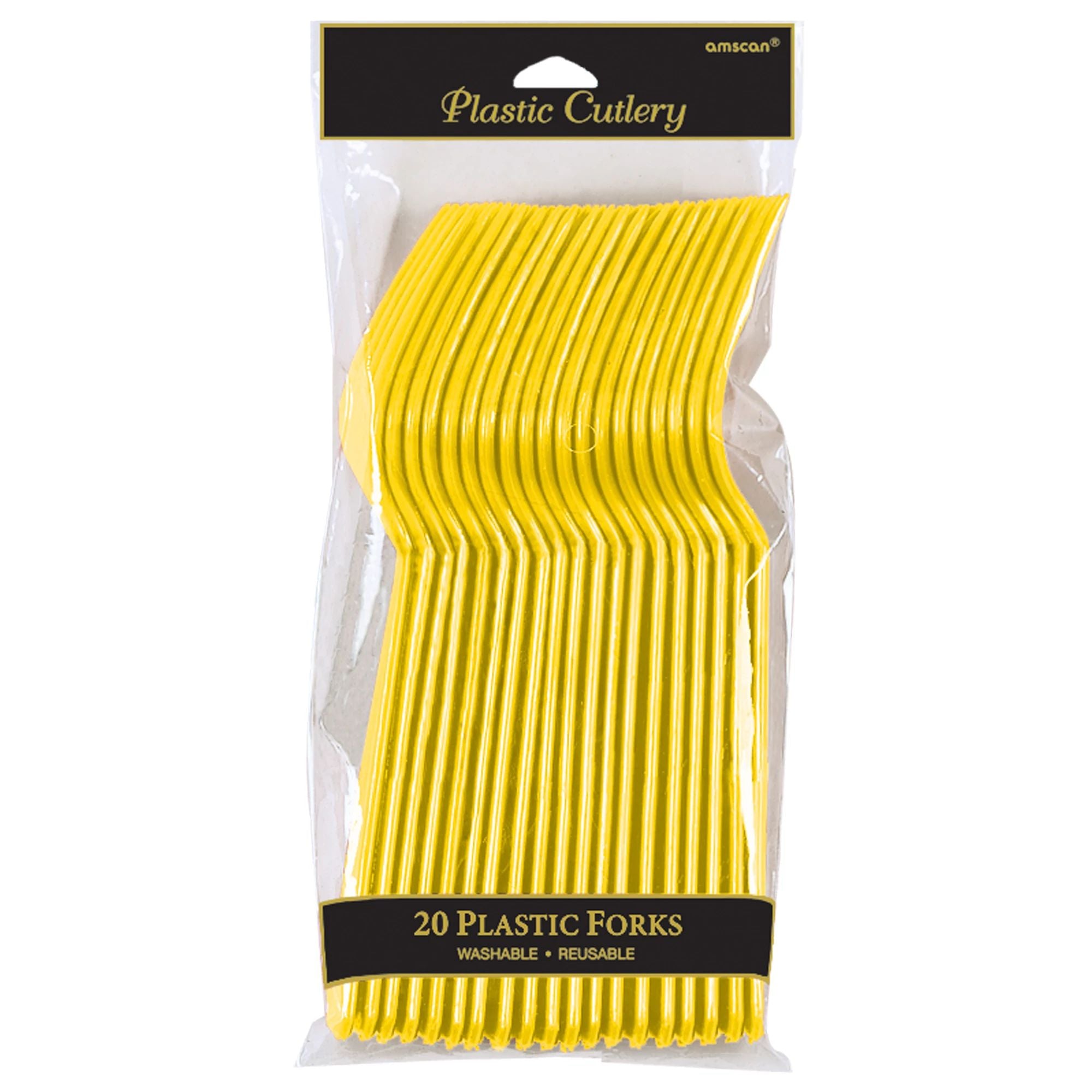 Plastic Forks - Yellow Sunshine - 20CT