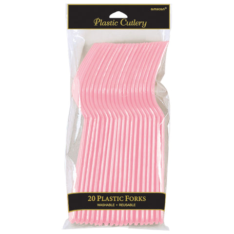 Plastic Forks - New Pink - 20CT