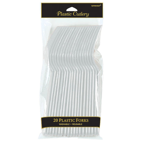 Plastic Forks - Silver - 20CT