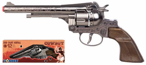 Gun Cowboy Pistol Metal 12 Shoot