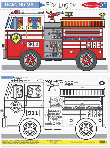 Learning Mat Fire Engine