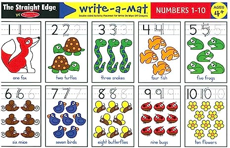 Learning Mat Numbers 1-10
