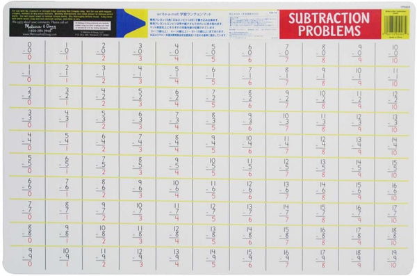 Learning Mat Subtraction