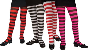C. Tights Striped Red/Black Large