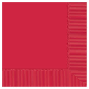 9 7/8" Beverage Napkins - Apple Red - 50ct