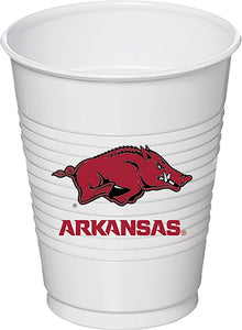 Razorbacks Plastic 16OZ 8CT Cups