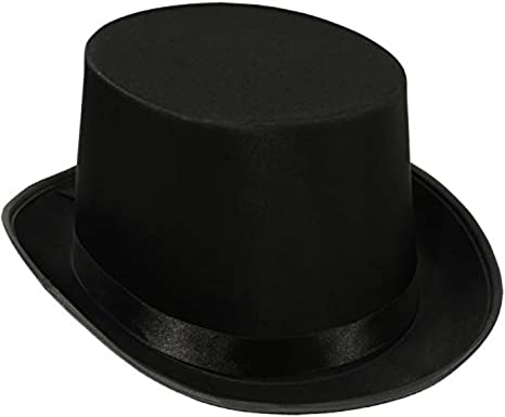 Hat Top Satin Black