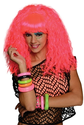 Wig Rock N Rave Neon Pink