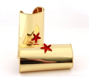 Cuffs Gold w/Red Star