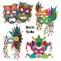 Foil Mardi Gras Mask Cutouts