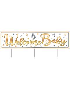 Plastic Jumbo Welcome Baby Yard Sign