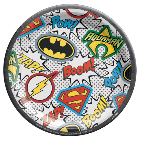 Justice League Heroes Unite? 7" Round Plates