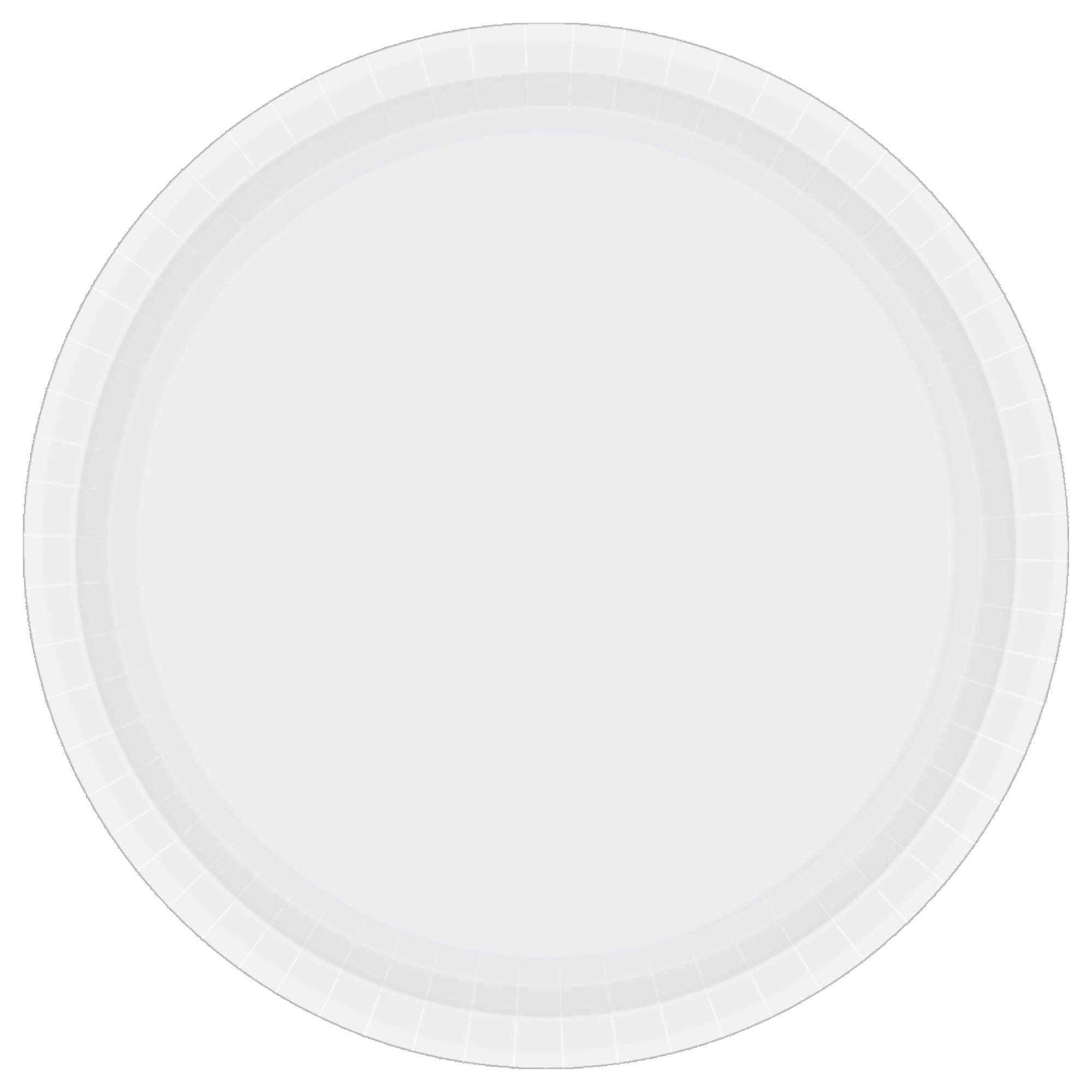 6 3/4" Round Paper Plates - White 20CT