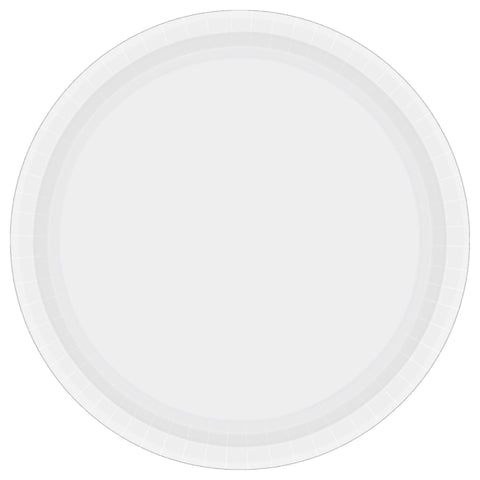 6 3/4" Round Paper Plates - White 20CT