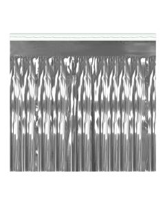 Pkgd 1-Ply Metallic Table Skirting Silver 30" x14'