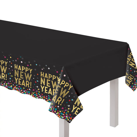 Colorful Confetti New Years Table Cover