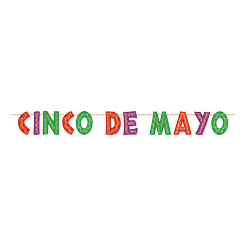 Glittered Cinco De Mayo Streamer Banner