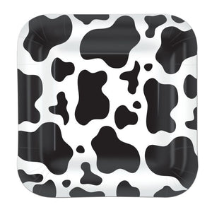 Cow Print Plates 7" 8CT