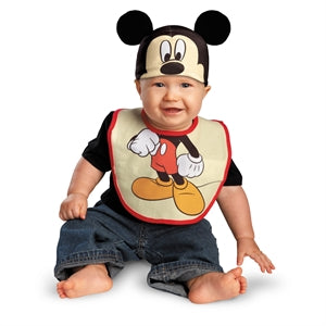 c. Mickey Mouse Bib & Hat