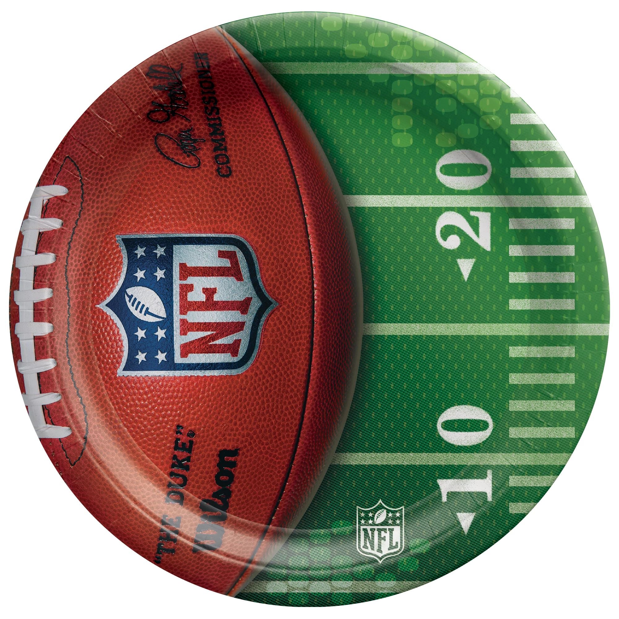 NFL Drive 10 1/2" Round Plates 8CT