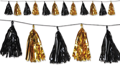 Garland Tassel Metallic Black/Gold