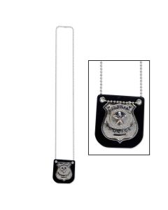 Badge Special Police w/Chain Silver