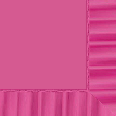 9 7/8" Beverage Napkins - Bright Pink - 40CT