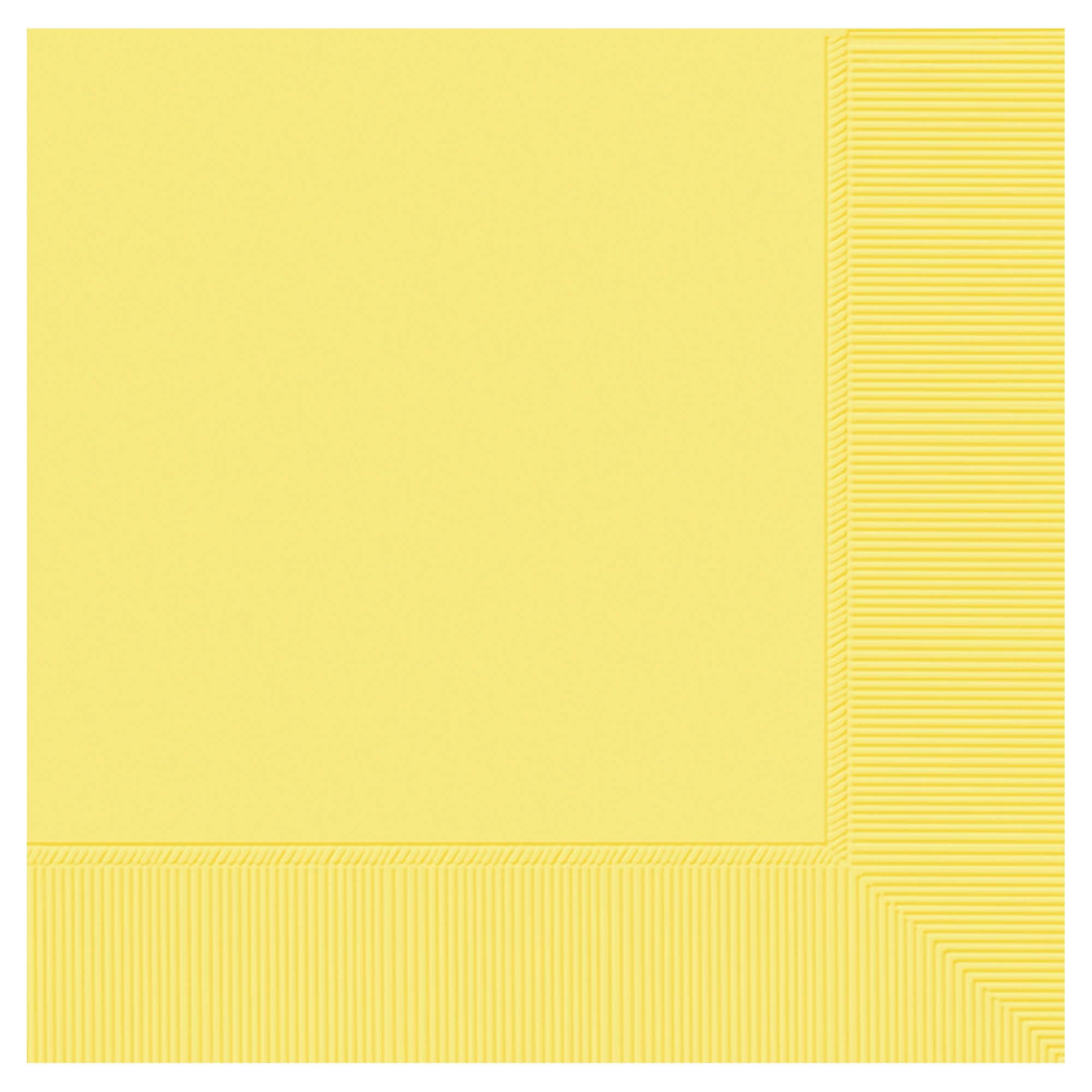 9 7/8" Beverage Napkins - Light Yellow - 50CT