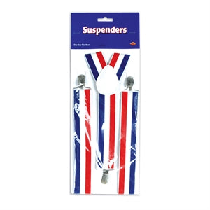 SUSPENDERS RED/WHITE/BLUE