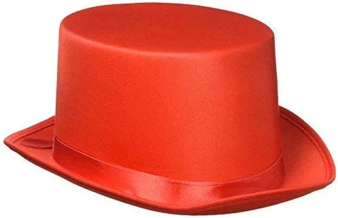 Hat Top Satin Red