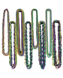 Beads Mardi Gras Color Assort 100CT