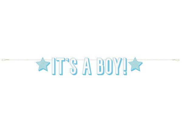 Blue Its A Boy Letter Banner