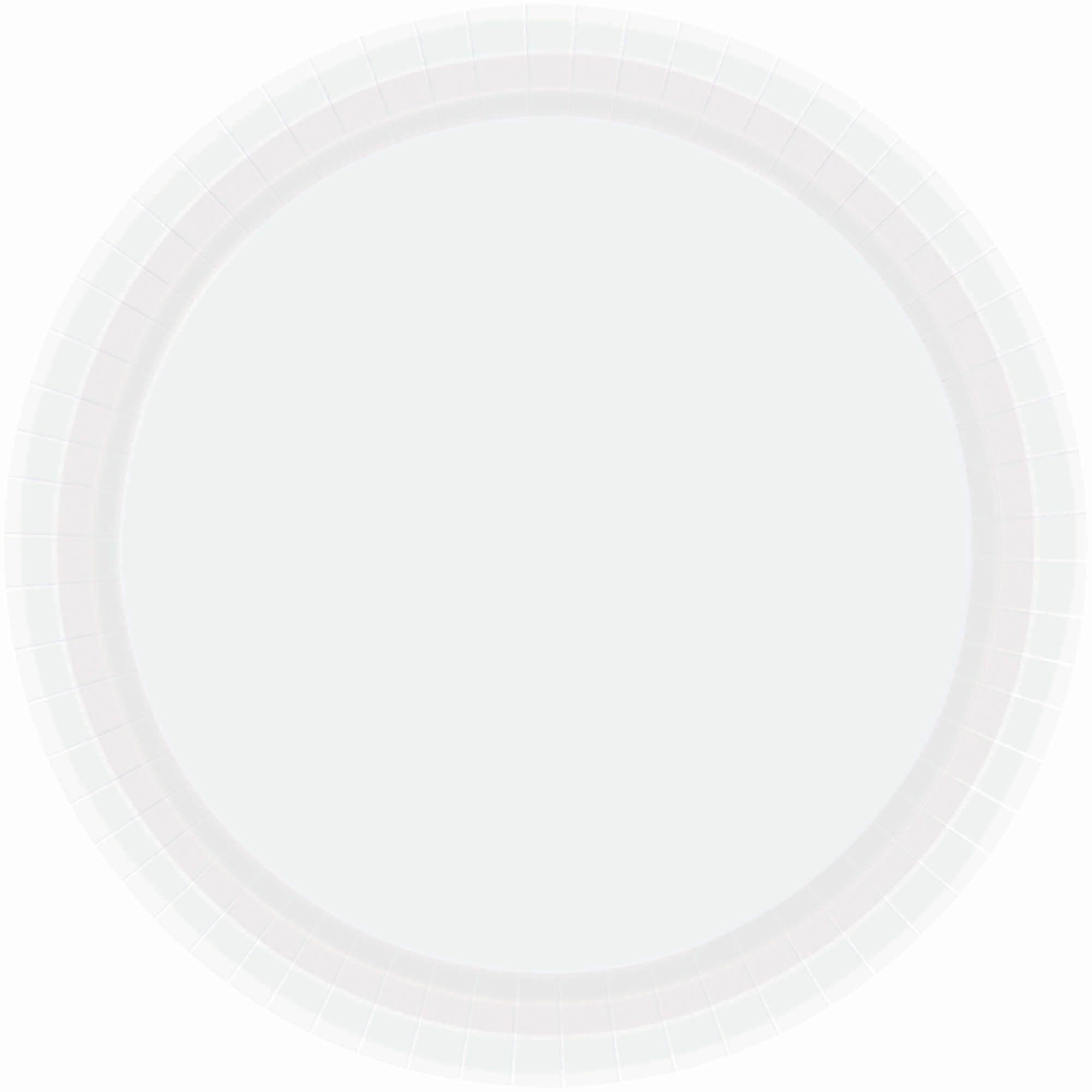 6 3/4" Round Paper Plates - Frosty White - 20CT