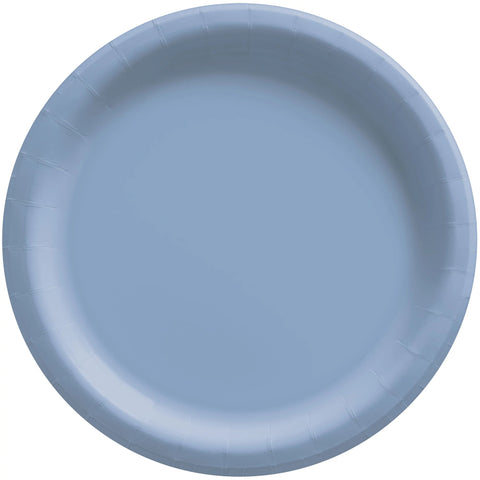 8 1/2" Round Paper Plates - Pastel Blue - 20CT