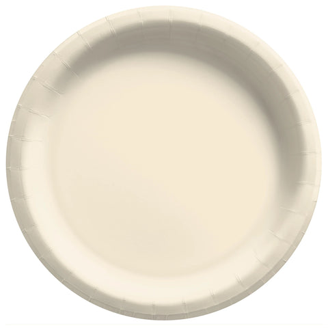 8 1/2" Round Paper Plates - Vanilla Creme 20ct
