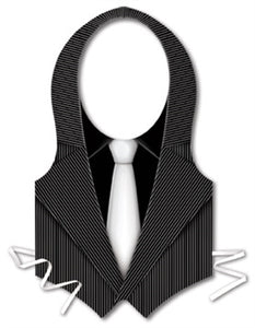 Vest Gangster Pinstrip Plas