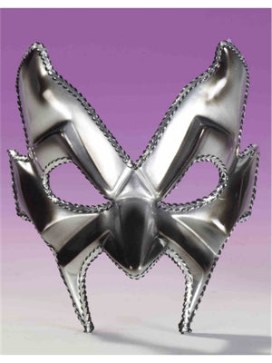 Mask Venetian Devil Silver Half Mask