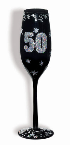 Glass Champagne Flute 50 Rhinestone